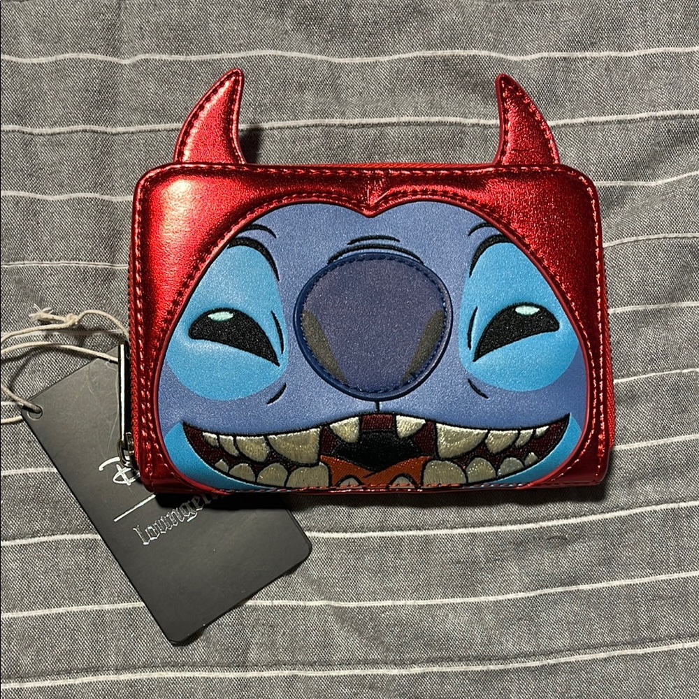 Loungefly Red and Blue Devil Stitch Wallet